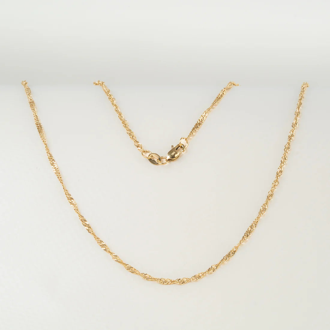 Cadena Singapur Hombre - Oro Laminado 18K