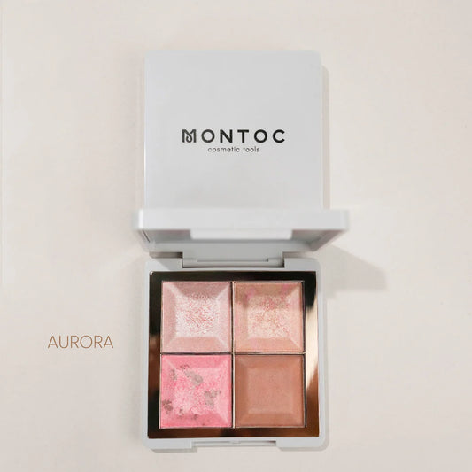 Paleta Light Set Montoc - Bronzer, Rubor e Iluminador Aurora