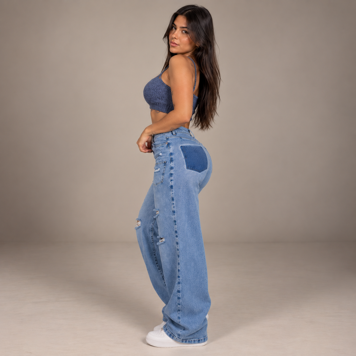 Pantalón Mom de Jean con Roturas - vista 2